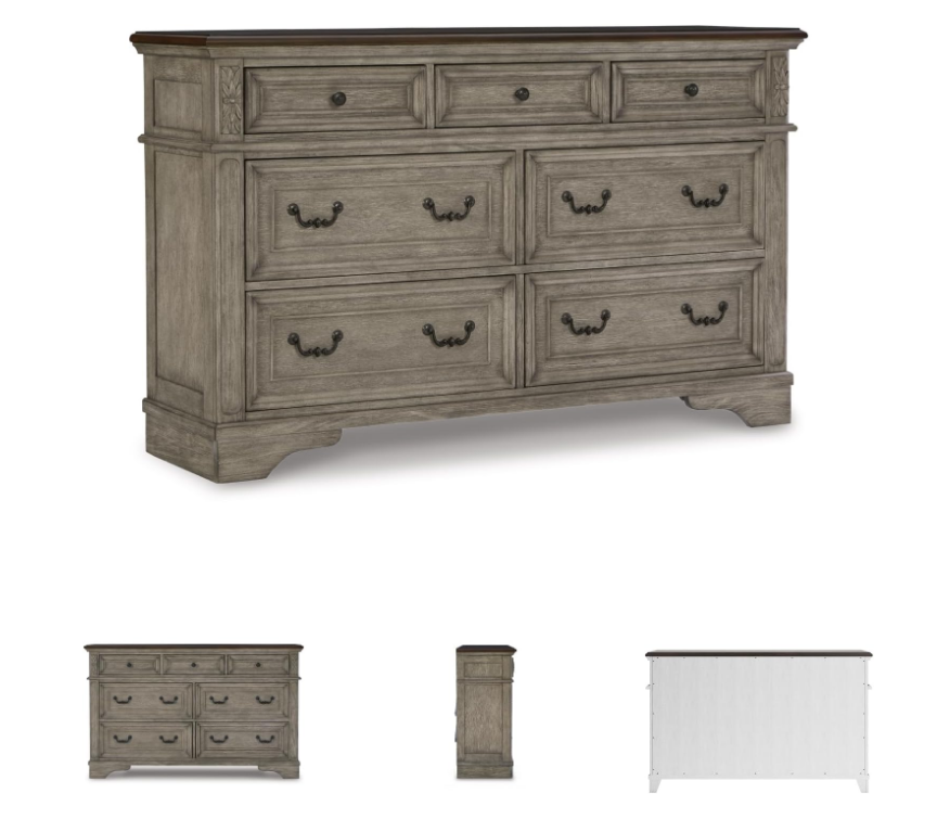 Ashley Antique Gray/Brown Lodenbay Dresser