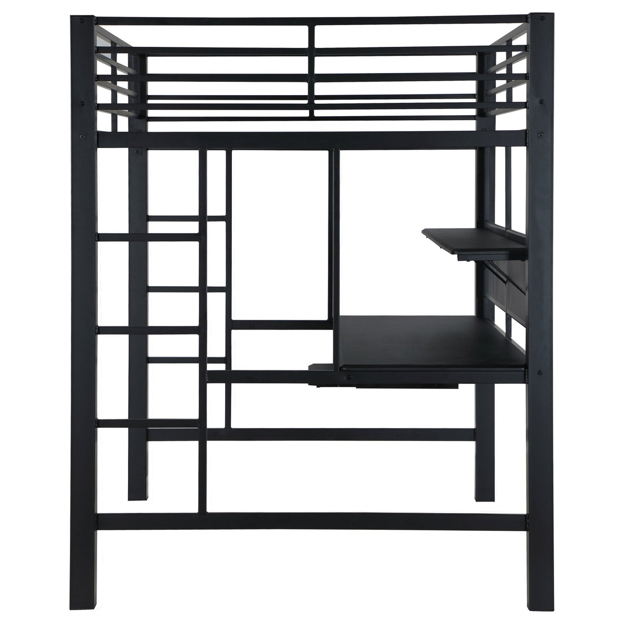 Avalon Full Workstation Loft Bed Black 460023 | Coaster | Home Elegance USA Side View