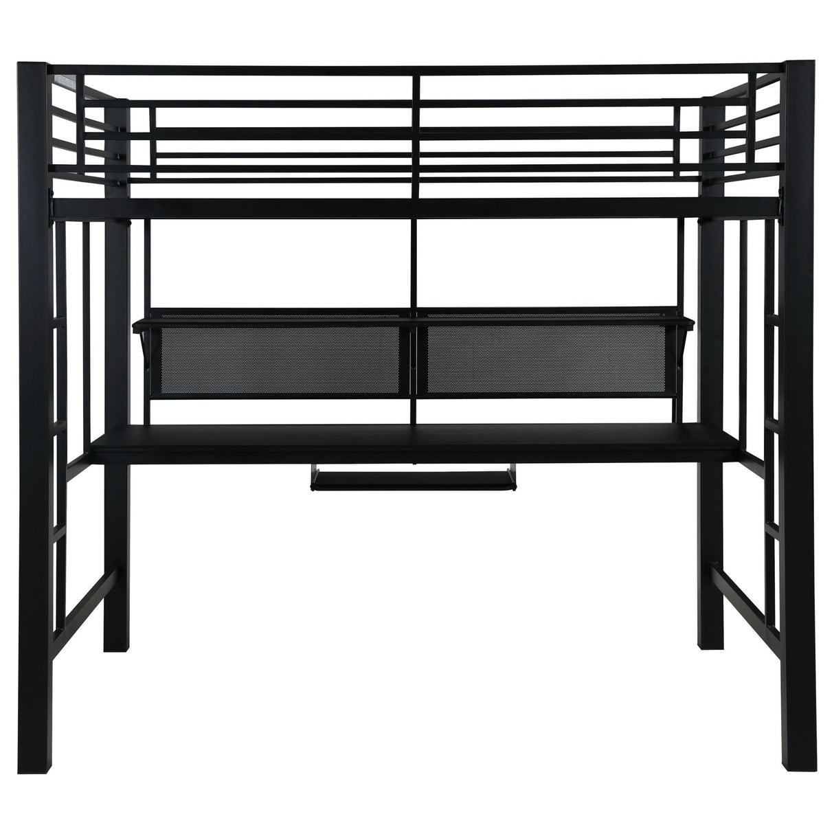 Avalon Full Workstation Loft Bed Black 460023 | Coaster | Home Elegance USA Front