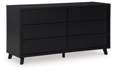 Ashley Black Danziar Six Drawer Dresser | Home Elegance USA