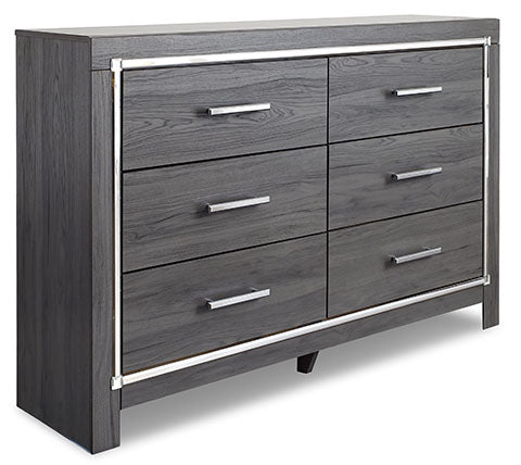 Lodanna Six Drawer Dresser in Gray | Signature Design by Ashley - Home Elegance USA