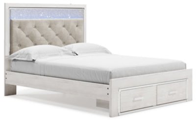 Ashley White Altyra B2640B17 Queen Upholstered Storage Bed | Home Elegance USA