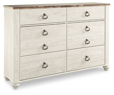Ashley Two - tone Willowton Six Drawer Dresser | Home Elegance USA