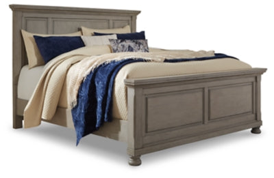 Ashley Light Gray Lettner B733B6 King Panel Bed