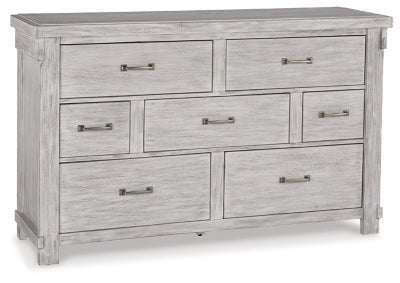 7 Drawer Dresser Textured White Brashland Farmhouse B740 - 31 | Ashley | Home Elegance USA