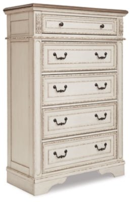 Ashley Two - tone Realyn Five Drawer Chest | Home Elegance USA