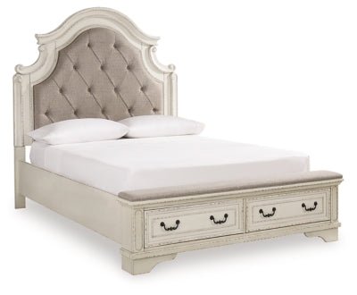 Ashley Two - tone Realyn B743B18 Queen Upholstered Bed | Home Elegance USA