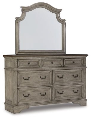 Ashley Antique Gray/Brown Lodenbay B751B1 Dresser and Mirror | Home Elegance USA