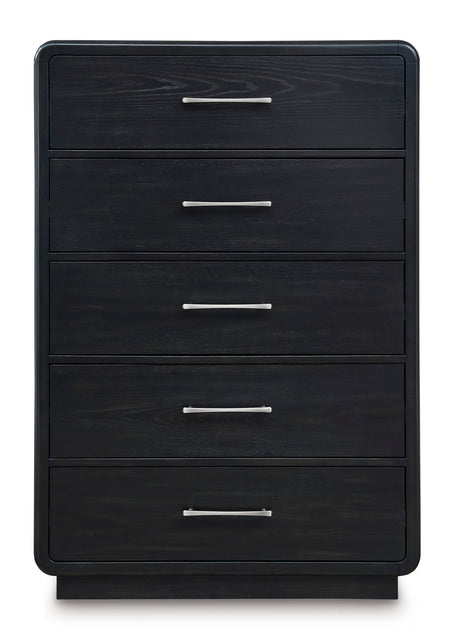 Ashley Black Rowanbeck Five Drawer Chest | Home Elegance USA