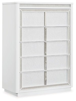 Ashley White Chalanna Five Drawer Chest | Home Elegance USA
