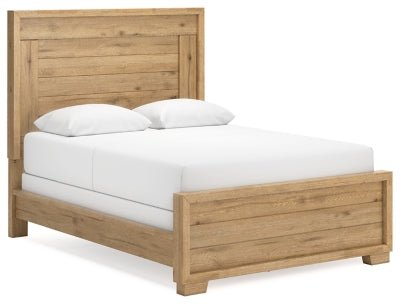 Ashley Light Brown Galliden B841B2 Queen Panel Bed | Home Elegance USA