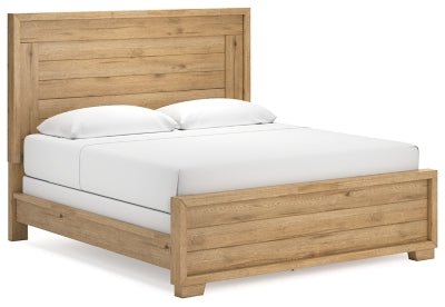 Ashley Light Brown Galliden B841B4 King Panel Bed | Home Elegance USA