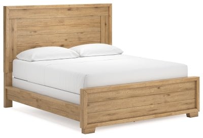 Ashley Light Brown Galliden B841B5 California King Panel Bed | Home Elegance USA