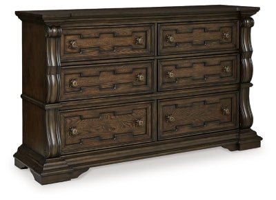 Ashley Dark Brown Maylee Dresser | Home Elegance USA