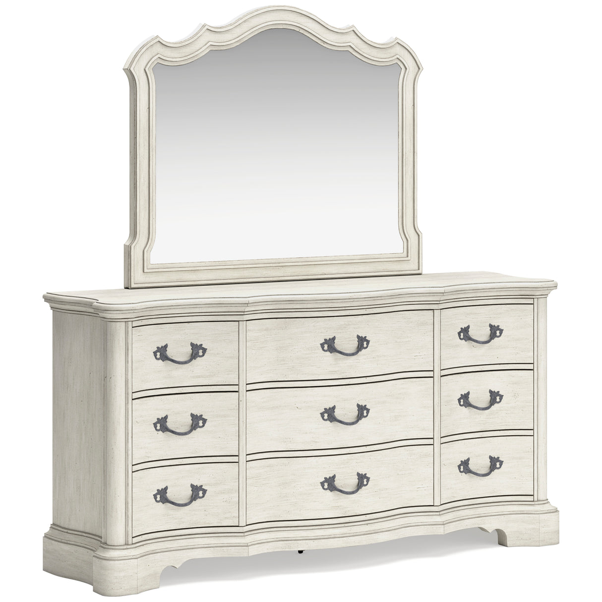 Ashley Antique White Arlendyne B980B1 Dresser and Mirror - Home Elegance USA