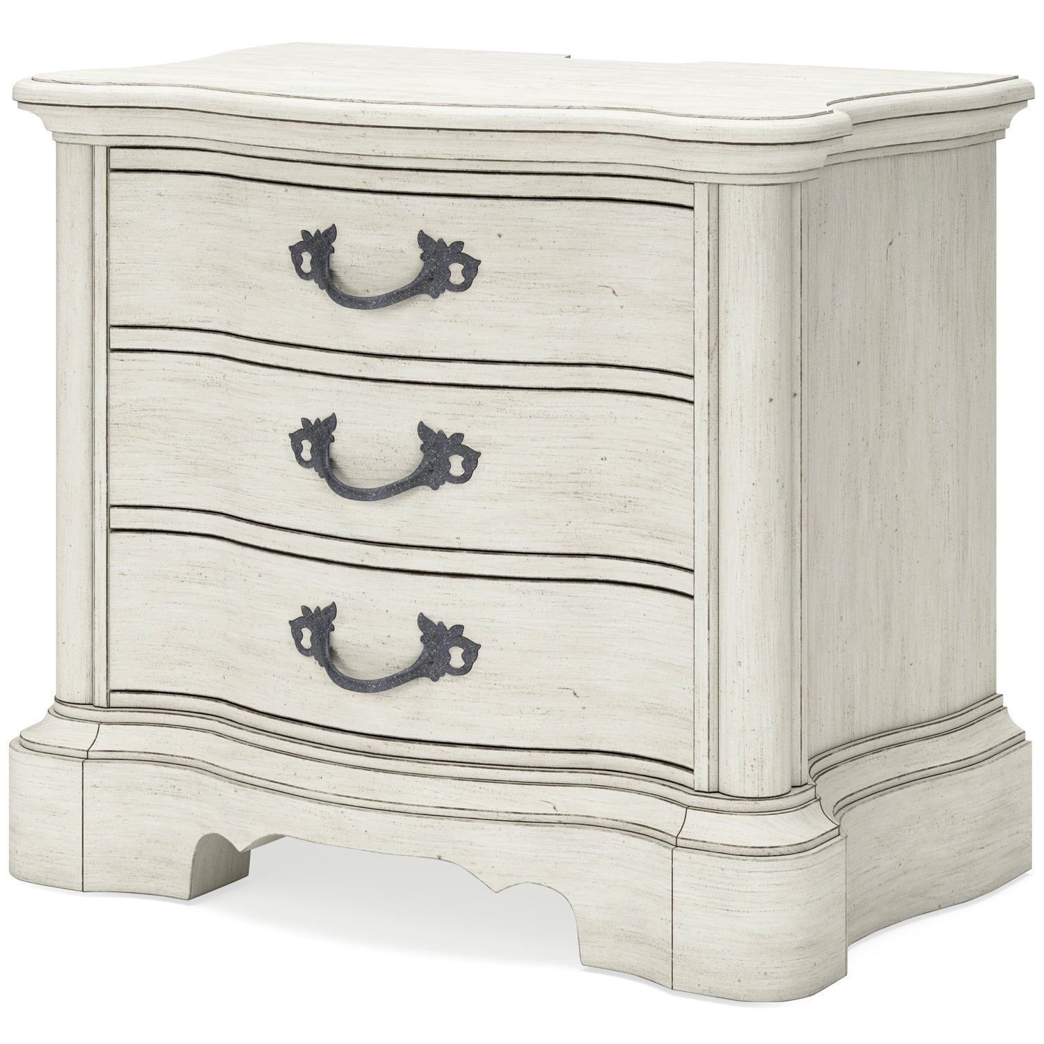 Ashley Antique White Arlendyne Three Drawer Night Stand - Home Elegance USA