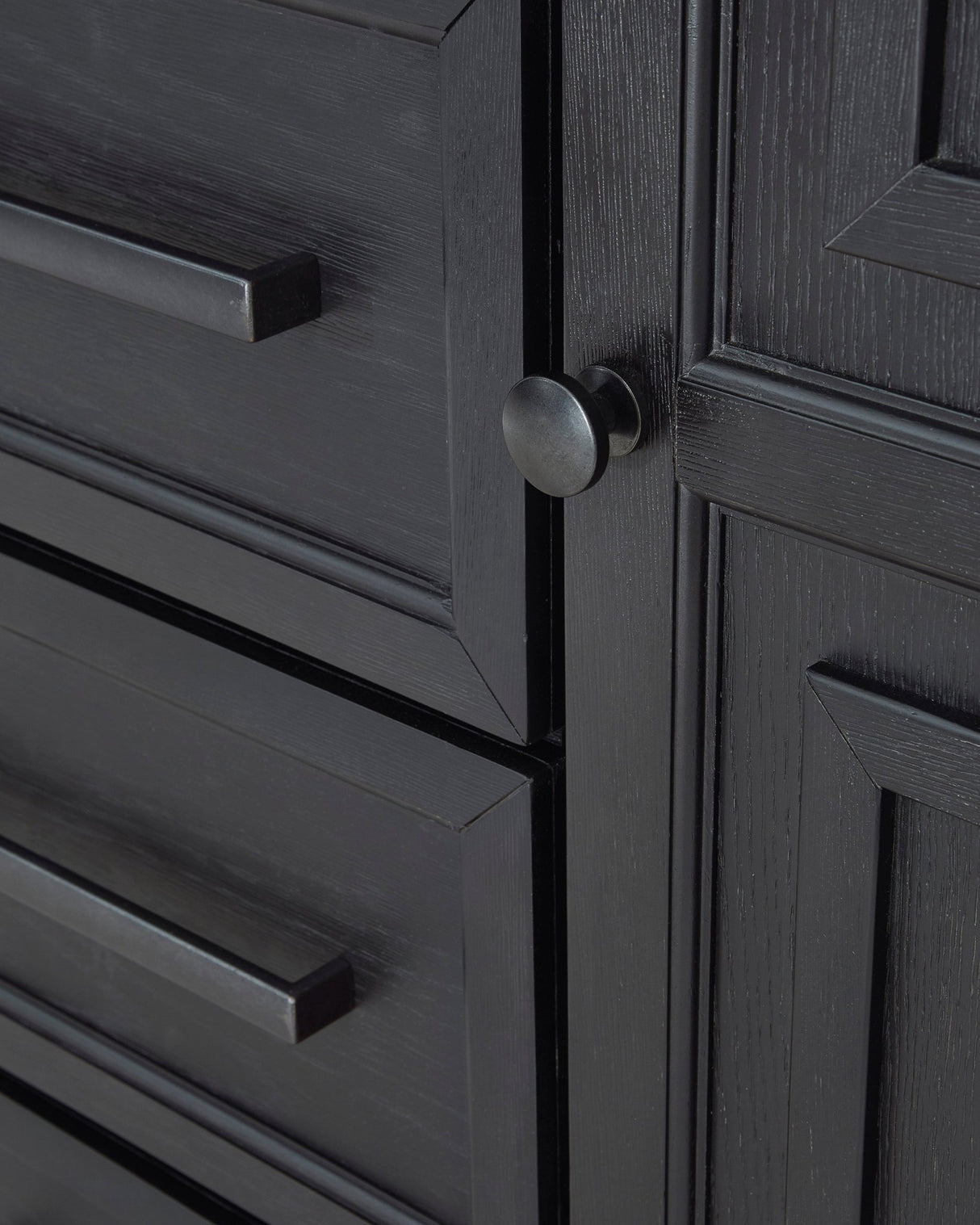 Ashley Black/Brown Foyland Door Chest | Home Elegance USA