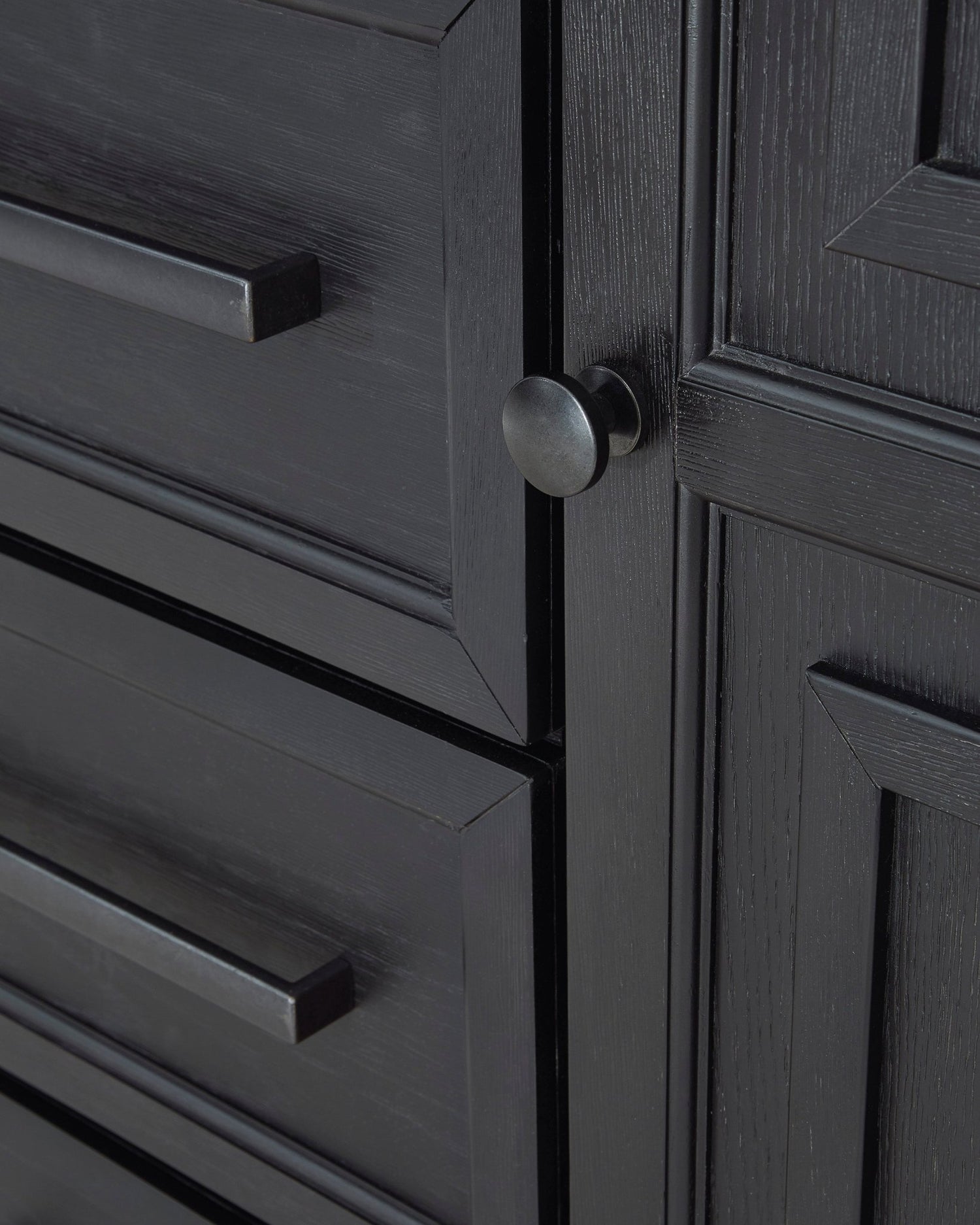 Ashley Black/Brown Foyland Door Chest | Home Elegance USA