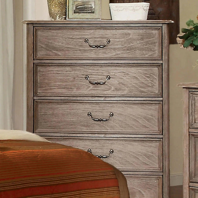 BELGRADE I Rustic Natural Tone Chest | Home Elegance USA
