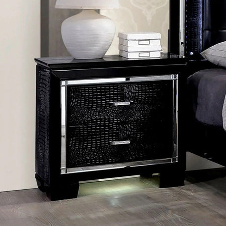 BELLANOVA Black Night Stand | Home Elegance USA