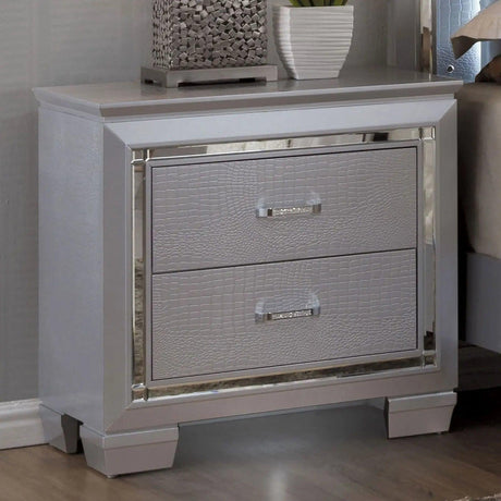 BELLANOVA Silver Night Stand | Home Elegance USA