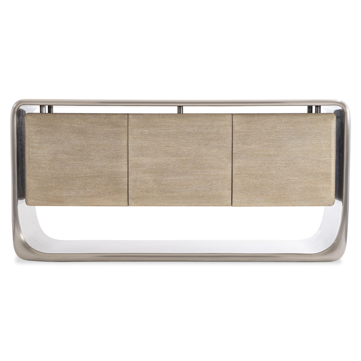 Bernhardt Lomond Buffet in Tarnished Nickel & Trevin Oak – Modern 3 Door Sideboard