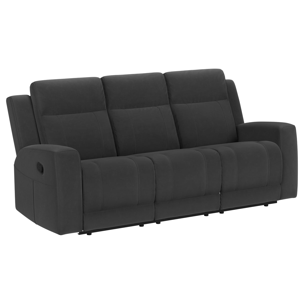 Brentwood Upholstered Motion Reclining Sofa Dark Charcoal - Home Elegance USA