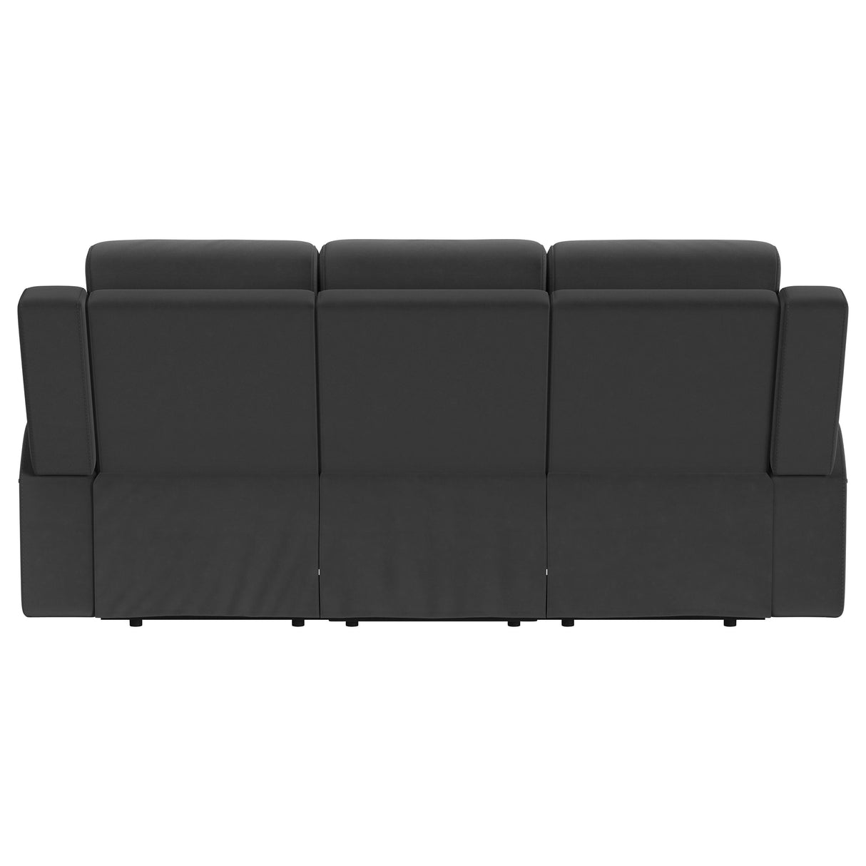 Brentwood Upholstered Motion Reclining Sofa Dark Charcoal - Home Elegance USA