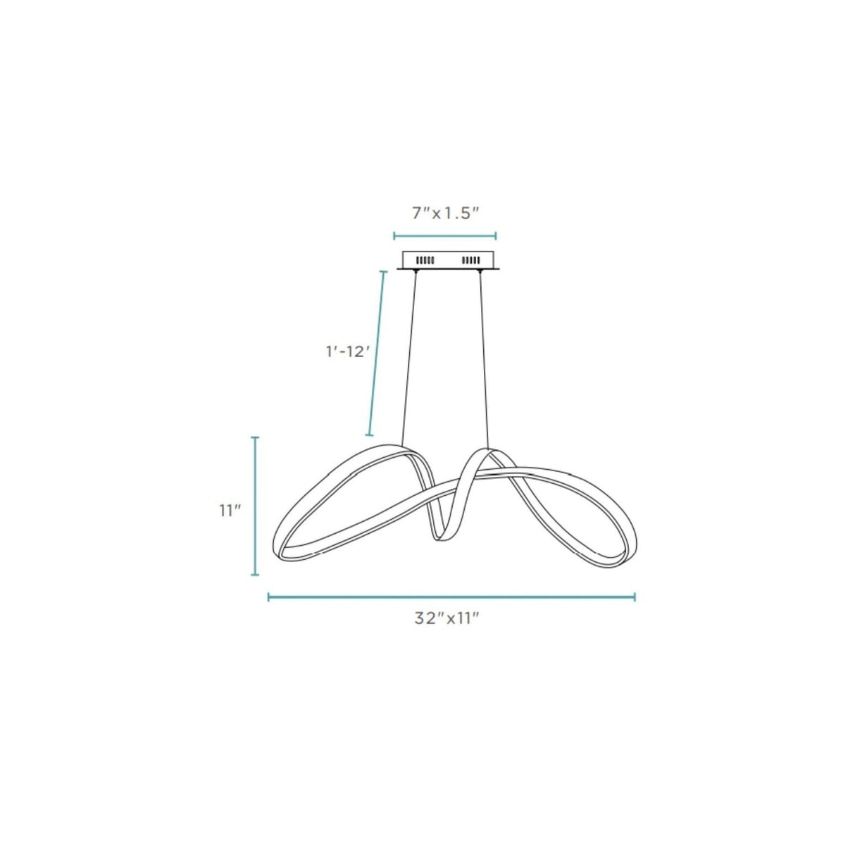 Bucharest Led Chandelier // Black | Finesse | Home Elegance USA