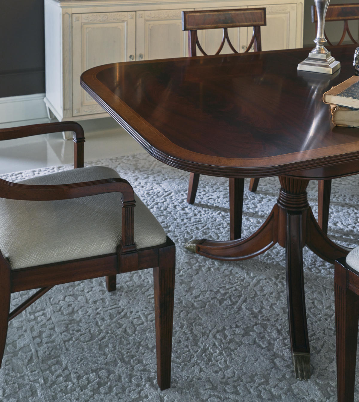 Buckingham Two-Leaf Mahogany Extending Dining Table 88" | Traditional