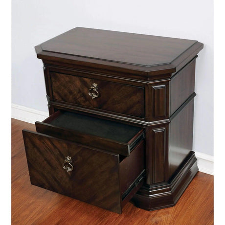 Calliope Espresso Night Stand | Home Elegance USA
