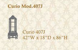 407J Luxury Curio Cabinet - French Provincial Design | Home Elegance USA
