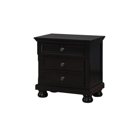 Castor Black Night Stand | Home Elegance USA