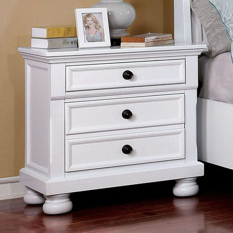 Castor White Night Stand | Home Elegance USA