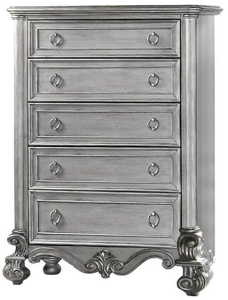 Adriana Transitional Style Chest In Gray Finish Wood | Cosmos | Home Elegance USA