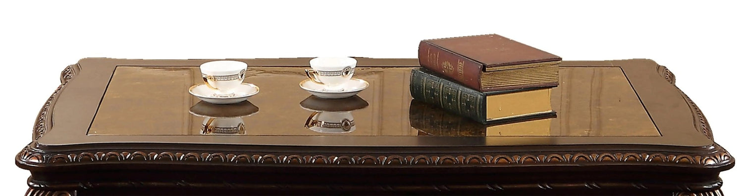 Alexa Traditional Style Coffee Table In Cherry Finish Wood | Cosmos | Home Elegance USA