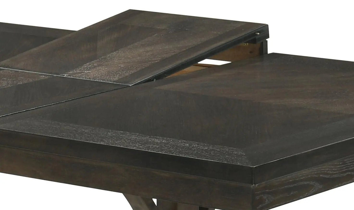 Asbury Transitional Style Dining Table In Dark Brown Finish Wood | Cosmos | Home Elegance USA