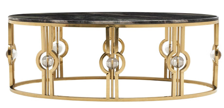 Anika Modern Style Marble Coffee Table With Metal Base | Cosmos | Home Elegance USA