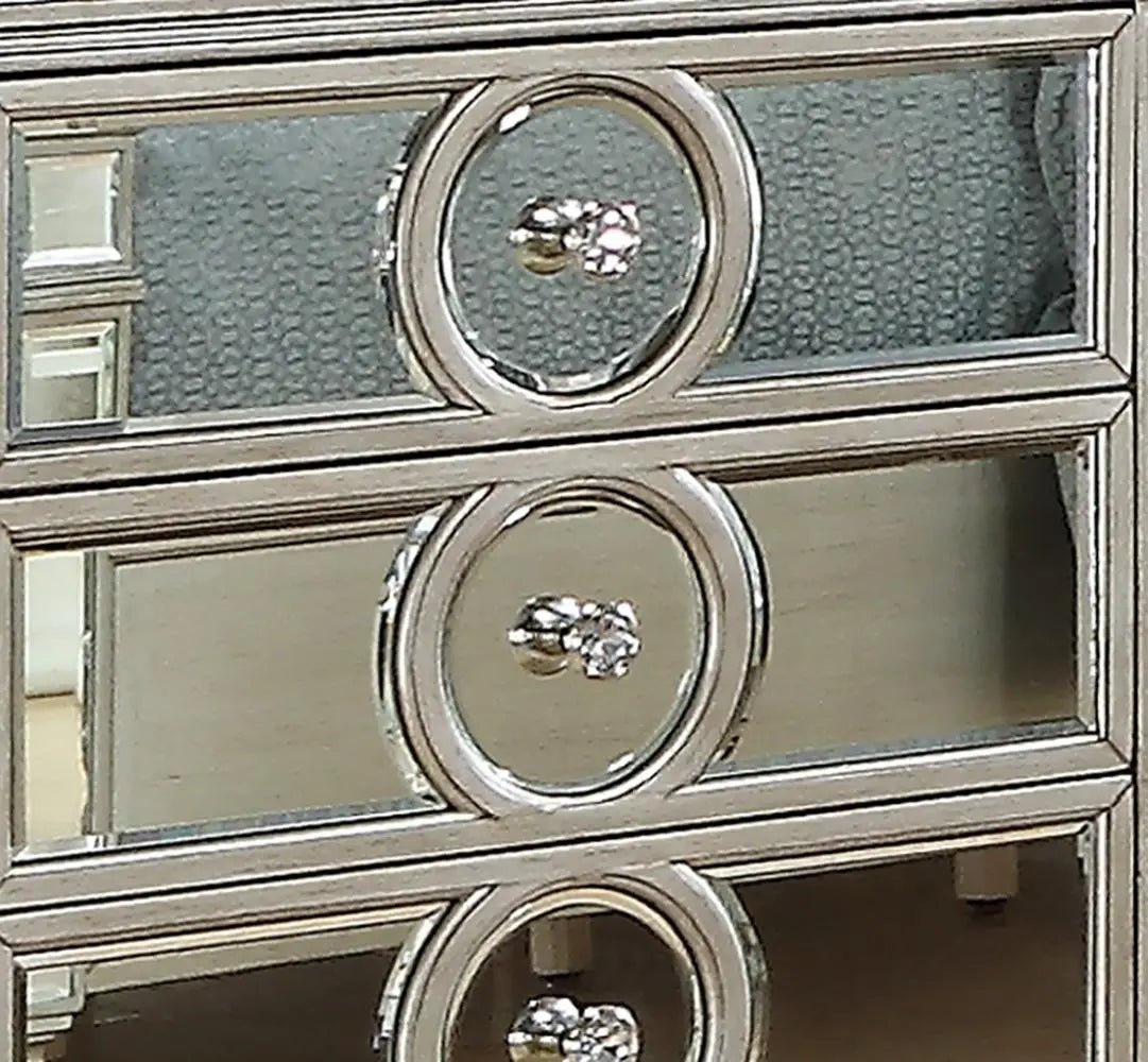 Brooklyn Contemporary Style Dresser In Silver Finish Wood | Cosmos | Home Elegance USA