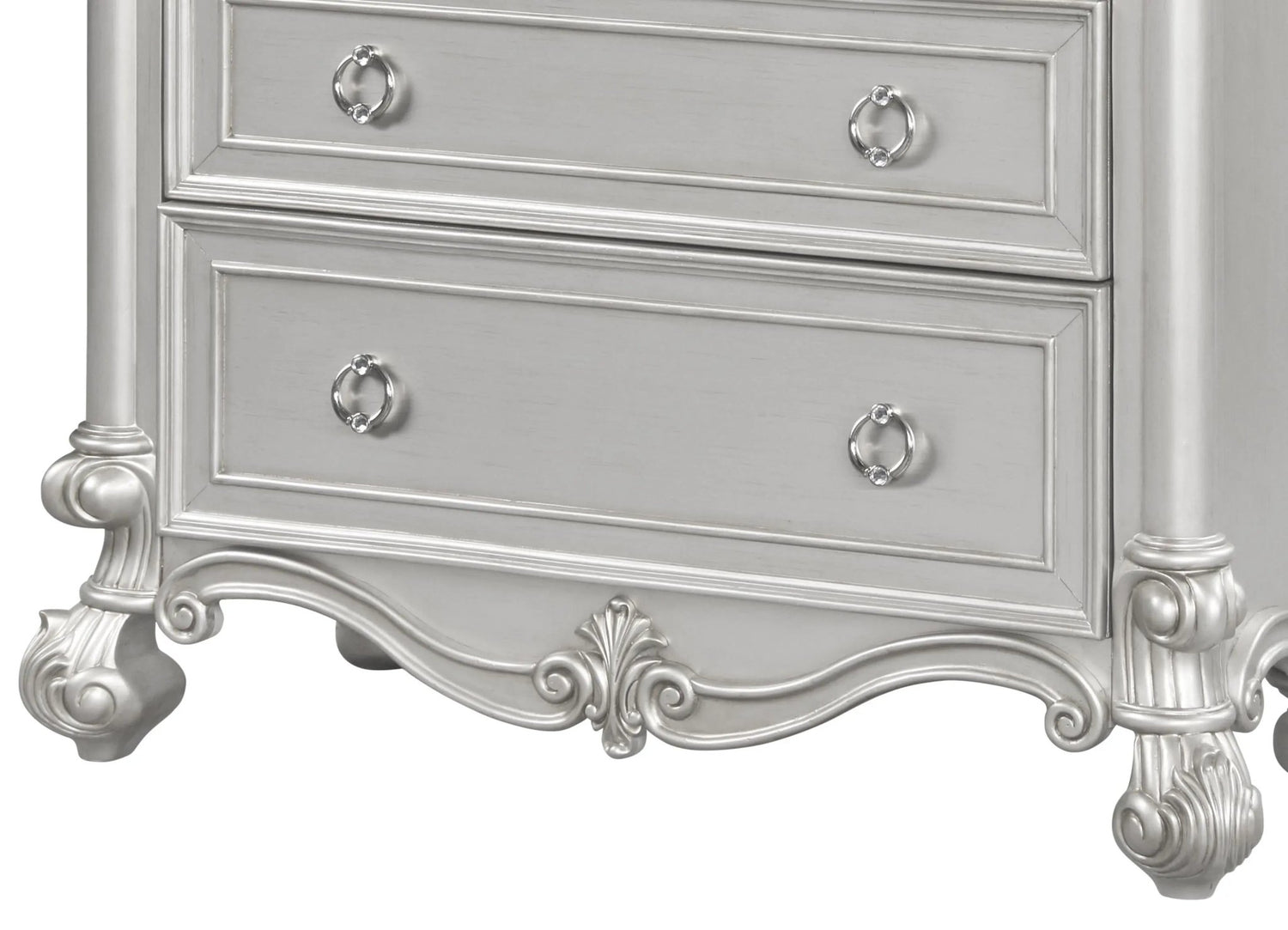 Adriana Transitional Style Chest In Silver Finish Wood | Cosmos | Home Elegance USA
