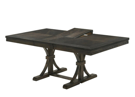 Asbury Transitional Style Dining Table In Dark Brown Finish Wood | Cosmos | Home Elegance USA