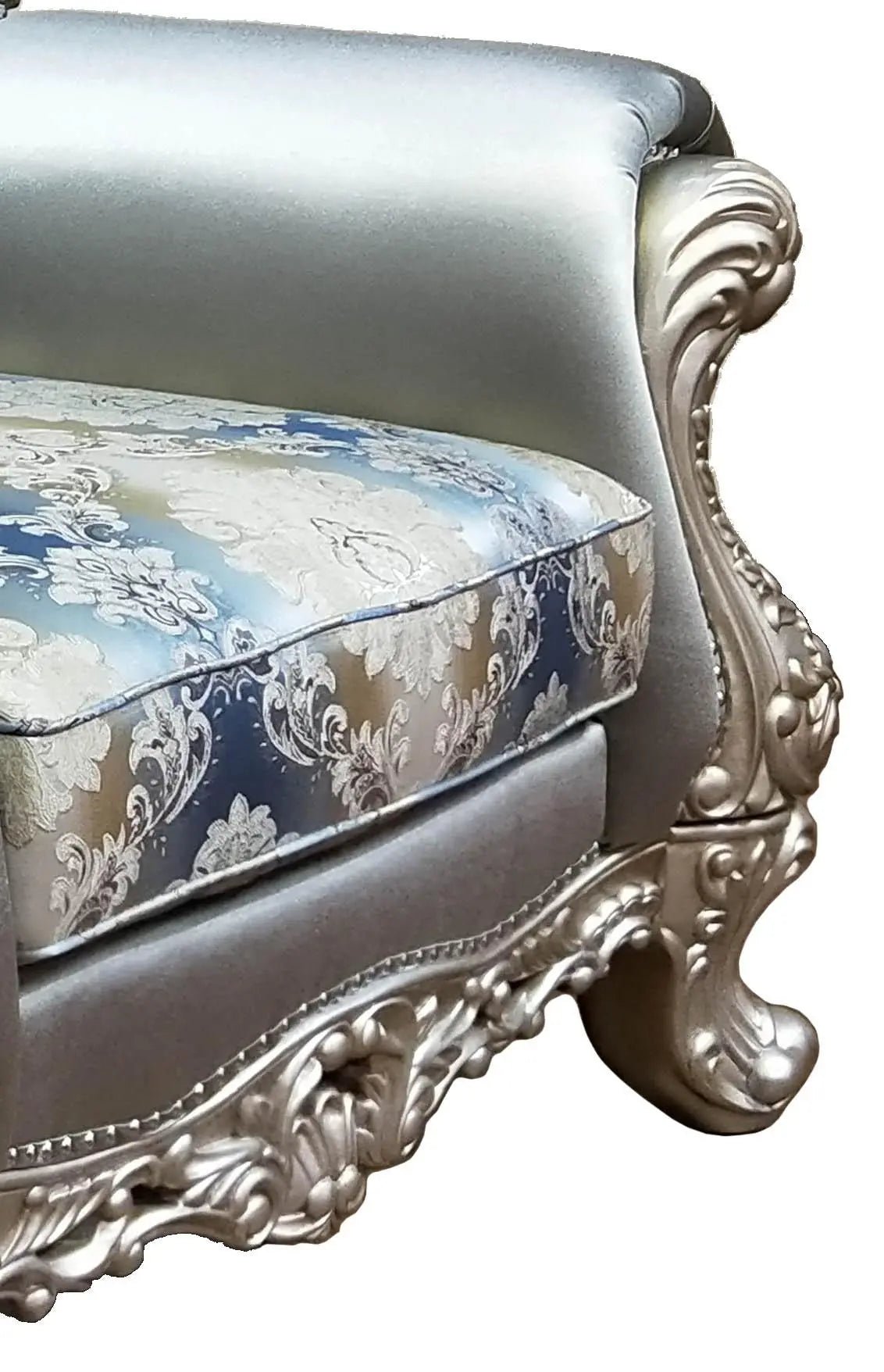 Ariel Transitional Style Chair In Silver Finish Wood | Cosmos | Home Elegance USA