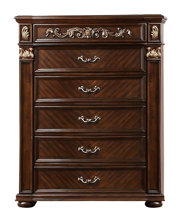 Aspen Traditional Style Chest In Cherry Finish Wood | Cosmos | Home Elegance USA