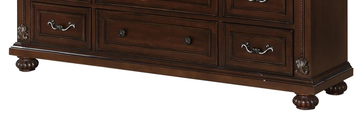 Destiny Traditional Style Dresser In Cherry Finish Wood | Cosmos | Home Elegance USA