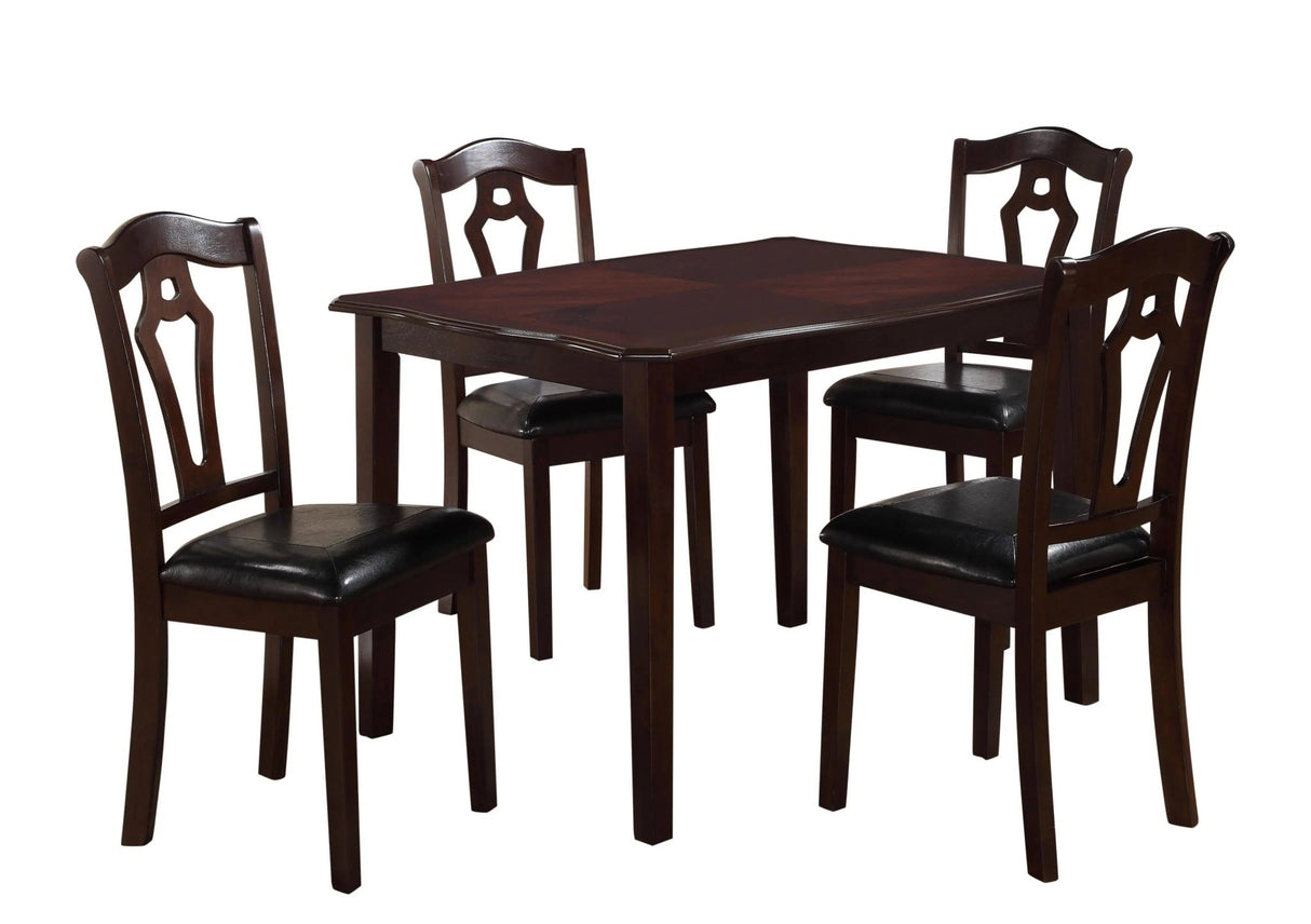 Bell Transitional Style Dining Set In Cherry Finish Wood | Cosmos | Home Elegance USA
