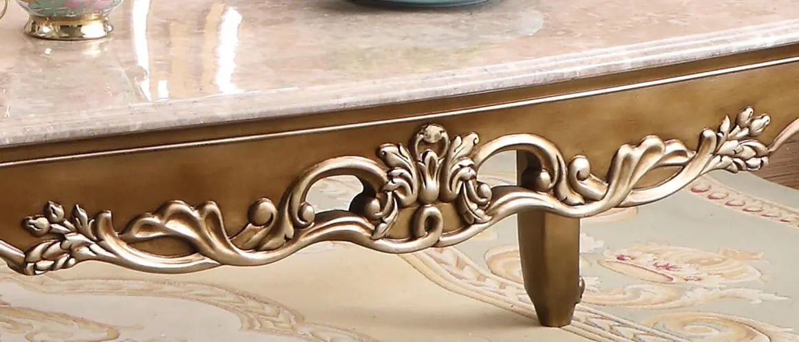 Amelia Traditional Style Coffee Table In Bronze Finish Wood | Cosmos | Home Elegance USA