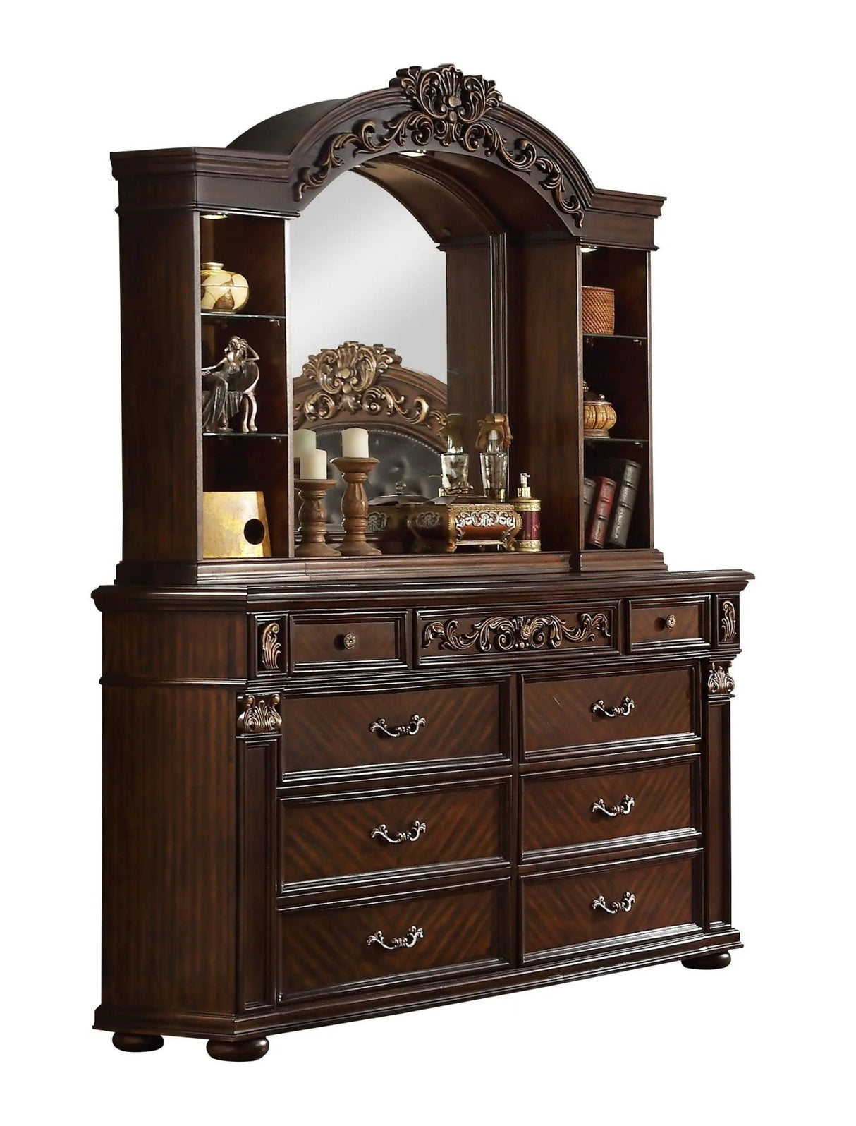 Aspen Traditional Style Dresser In Cherry Finish Wood | Cosmos | Home Elegance USA
