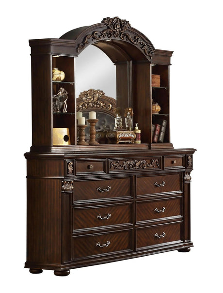 Aspen Traditional Style Dresser In Cherry Finish Wood | Cosmos | Home Elegance USA