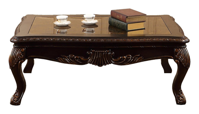 Alexa Traditional Style Coffee Table In Cherry Finish Wood | Cosmos | Home Elegance USA
