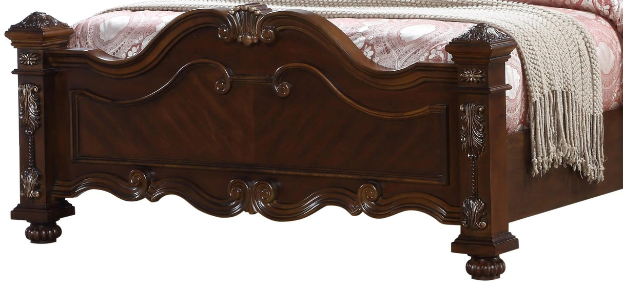 Destiny Traditional Style King Bed In Cherry Finish Wood | Cosmos | Home Elegance USA